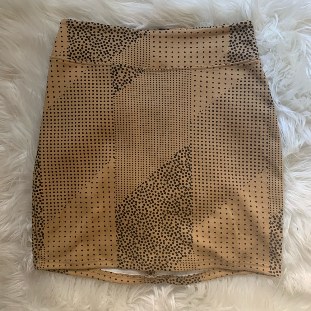 Silence and Noise from Urban Outfitters brown and black bodycon skirt size small